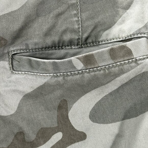 Gap Pants Womens 2 Girlfriend Chino Green Camouflage Cotton Stretch Straight Leg - Picture 8 of 10